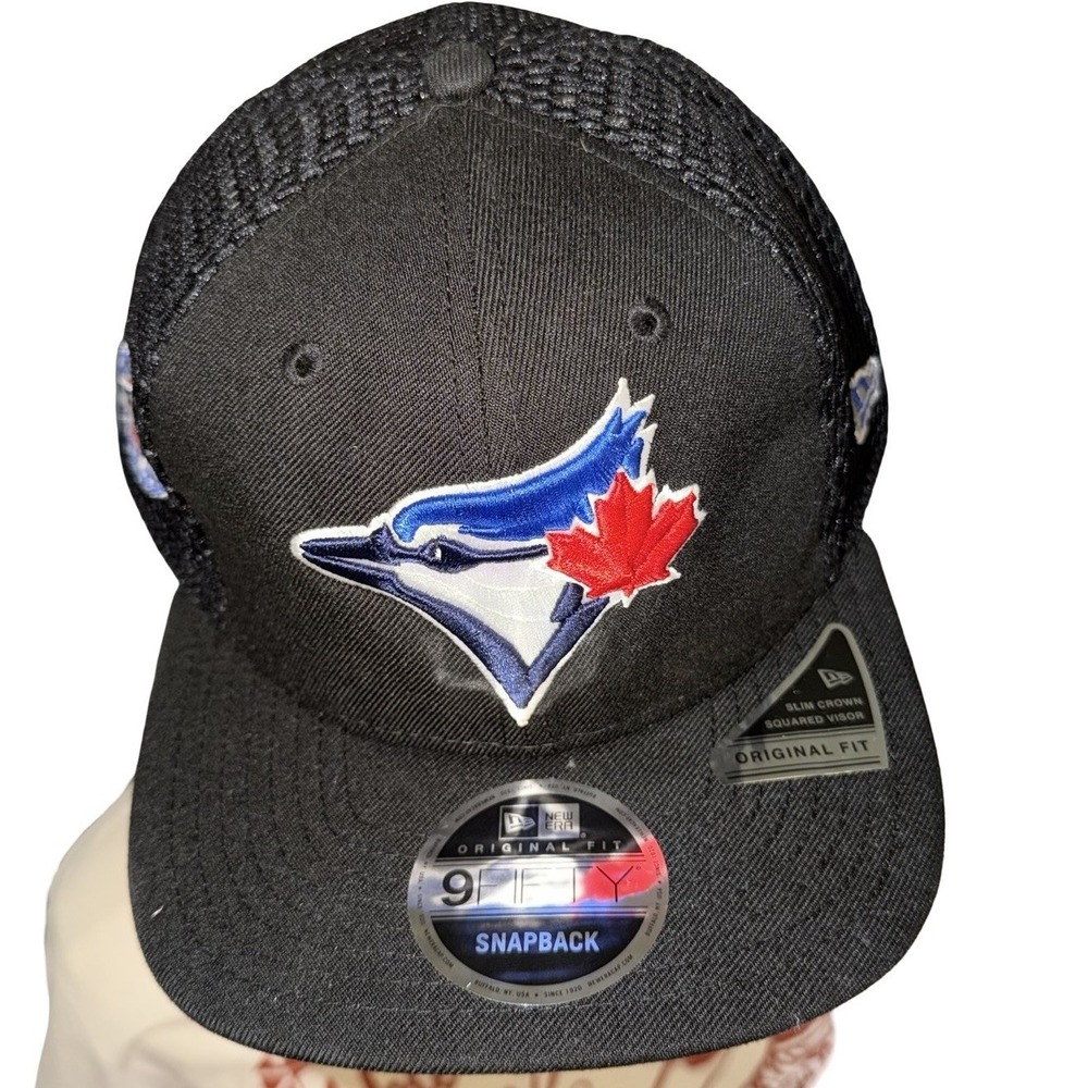 Men's‎ Toronto Blue Jays New Era Black Mesh Fresh 9FIFTY Adjustable Hat